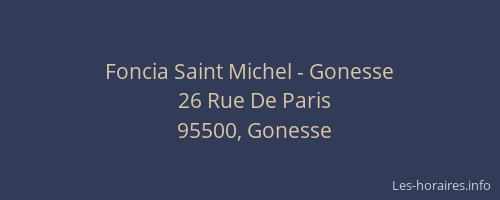 Foncia Saint Michel - Gonesse