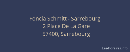 Foncia Schmitt - Sarrebourg