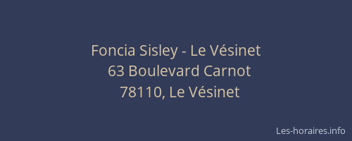 Foncia Sisley - Le Vésinet