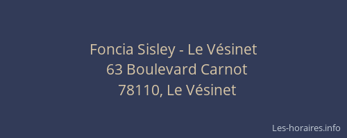 Foncia Sisley - Le V&eacute;sinet