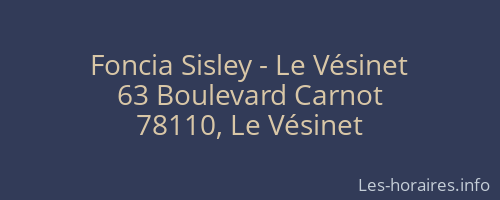 Foncia Sisley - Le Vésinet