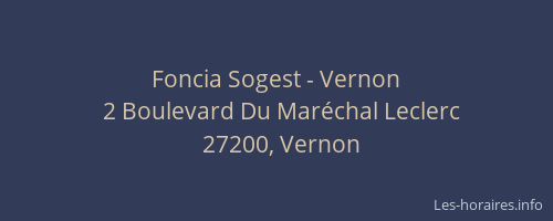 Foncia Sogest - Vernon