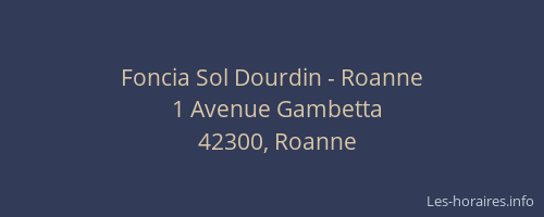 Foncia Sol Dourdin - Roanne