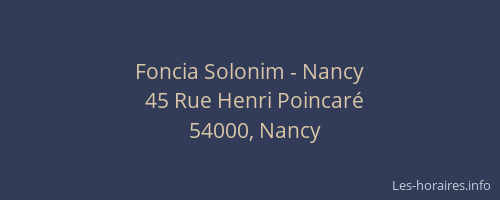 Foncia Solonim - Nancy