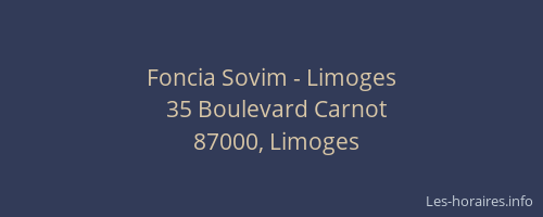 Foncia Sovim - Limoges