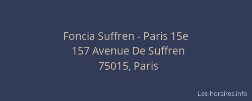Foncia Suffren - Paris 15e