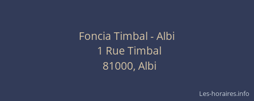 Foncia Timbal - Albi