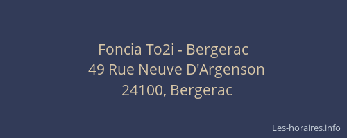 Foncia To2i - Bergerac