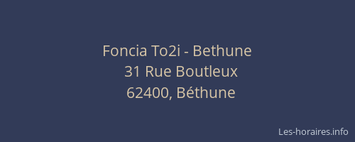 Foncia To2i - Bethune