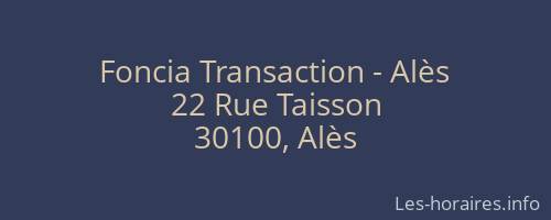 Foncia Transaction - Alès