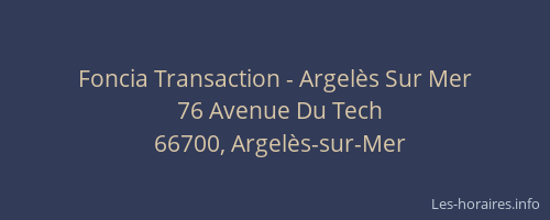 Foncia Transaction - Argelès Sur Mer