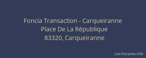 Foncia Transaction - Carqueiranne