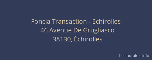 Foncia Transaction - Echirolles