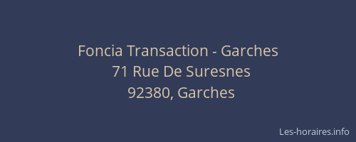 Foncia Transaction - Garches