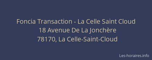 Foncia Transaction - La Celle Saint Cloud