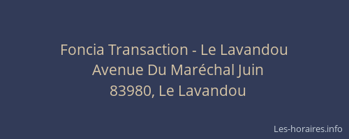 Foncia Transaction - Le Lavandou