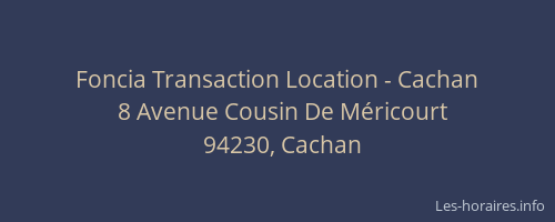 Foncia Transaction Location - Cachan