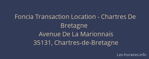 Foncia Transaction Location - Chartres De Bretagne