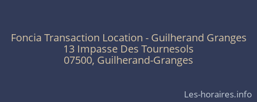Foncia Transaction Location - Guilherand Granges