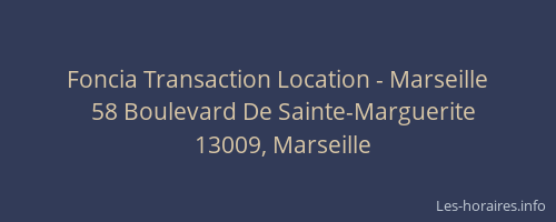 Foncia Transaction Location - Marseille