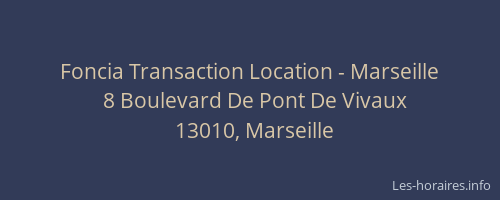 Foncia Transaction Location - Marseille