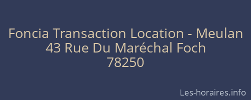 Foncia Transaction Location - Meulan