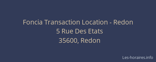 Foncia Transaction Location - Redon