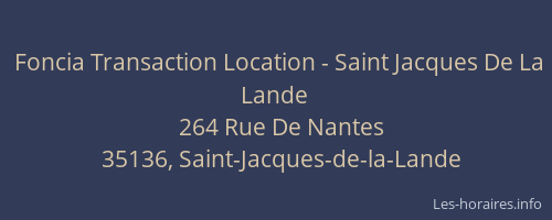 Foncia Transaction Location - Saint Jacques De La Lande