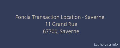 Foncia Transaction Location - Saverne