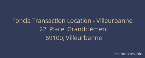 Foncia Transaction Location - Villeurbanne