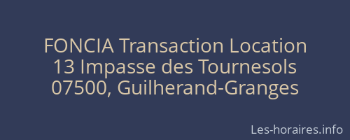 FONCIA Transaction Location
