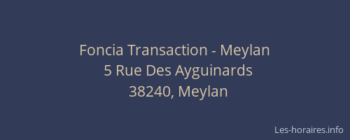 Foncia Transaction - Meylan