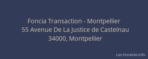 Foncia Transaction - Montpellier