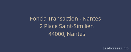 Foncia Transaction - Nantes