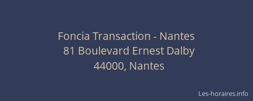 Foncia Transaction - Nantes