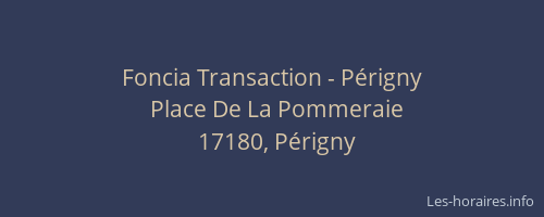 Foncia Transaction - P&eacute;rigny