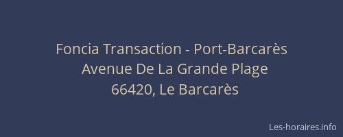 Foncia Transaction - Port-Barcarès