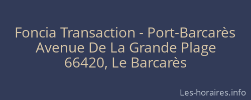Foncia Transaction - Port-Barcarès