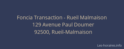 Foncia Transaction - Rueil Malmaison