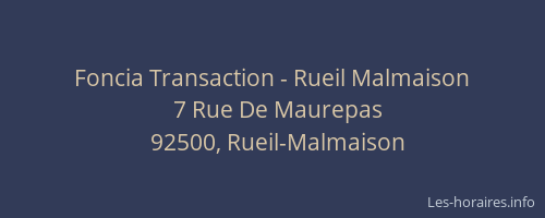 Foncia Transaction - Rueil Malmaison