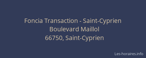 Foncia Transaction - Saint-Cyprien