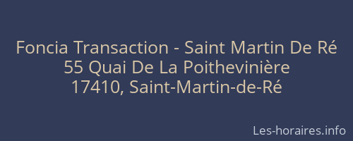 Foncia Transaction - Saint Martin De Ré