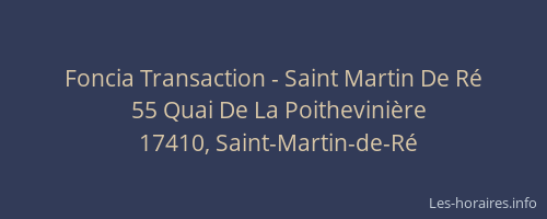 Foncia Transaction - Saint Martin De Ré