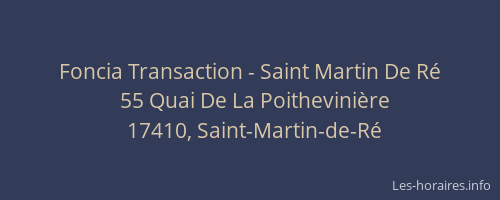 Foncia Transaction - Saint Martin De R&eacute;