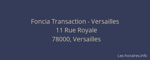 Foncia Transaction - Versailles