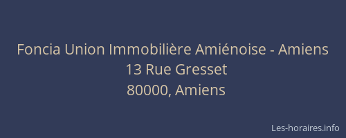 Foncia Union Immobilière Amiénoise - Amiens