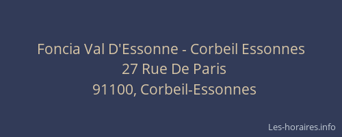 Foncia Val D'Essonne - Corbeil Essonnes