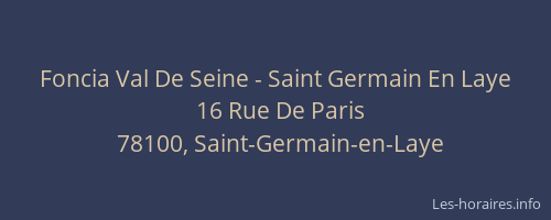Foncia Val De Seine - Saint Germain En Laye