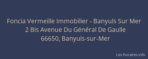 Foncia Vermeille Immobilier - Banyuls Sur Mer