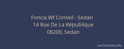 Foncia Wf Conseil - Sedan